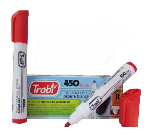 Marcador Trabi 450 para pizarra rojo