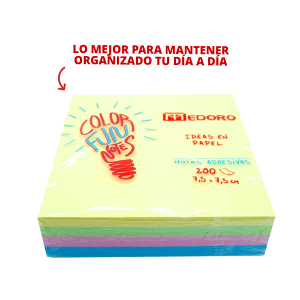 Taco Medoro 9 x 9 multicolor 400 hojas - Imagen 2