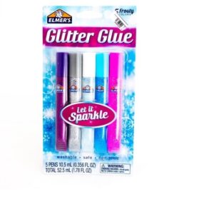 Adhesivo super glitter Elmers blister x 5 tubos frosty