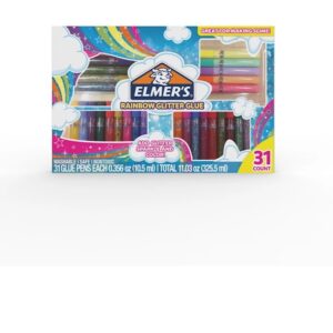 Adhesivo glitter Elmers bandeja x 31 tubos rainbow