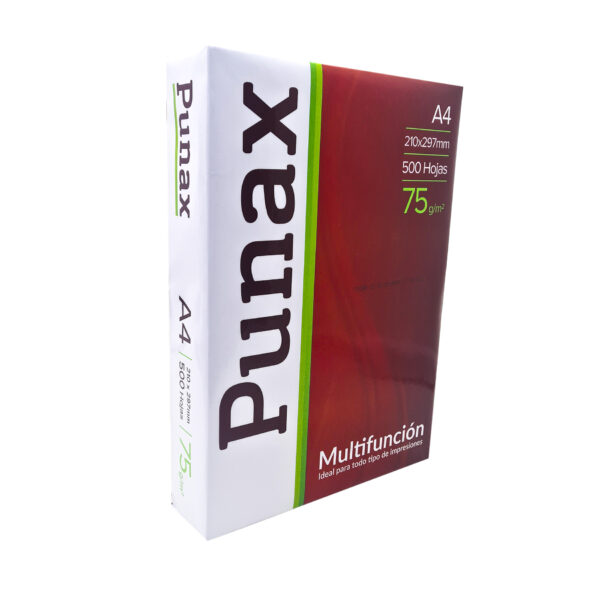 Resma Punax A4 75 Gramos 500 Hojas Color Blanca X 5 Unidades - Imagen 2