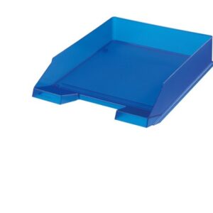 Bandeja papelera Herlitz apilable azul transparente 10493726