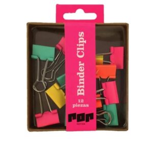 Caja binder clips colores divertidos – Hefter pop