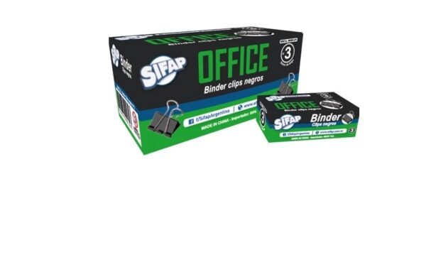 Binder negro Sifap 32 mm x docena - Imagen 2