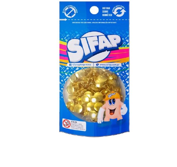 Chinches Sifap doradas x144 unidades doy pack - Imagen 2