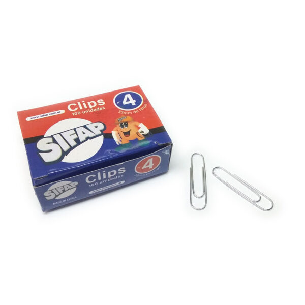 Broches clips Sifap N° 4 x 100 unidades