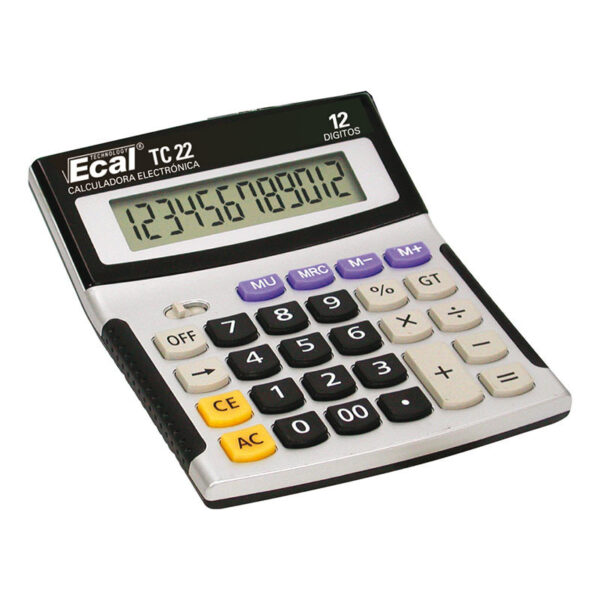 Calculadora Ecal tc22 12 digitos de escritorio + 1 pila
