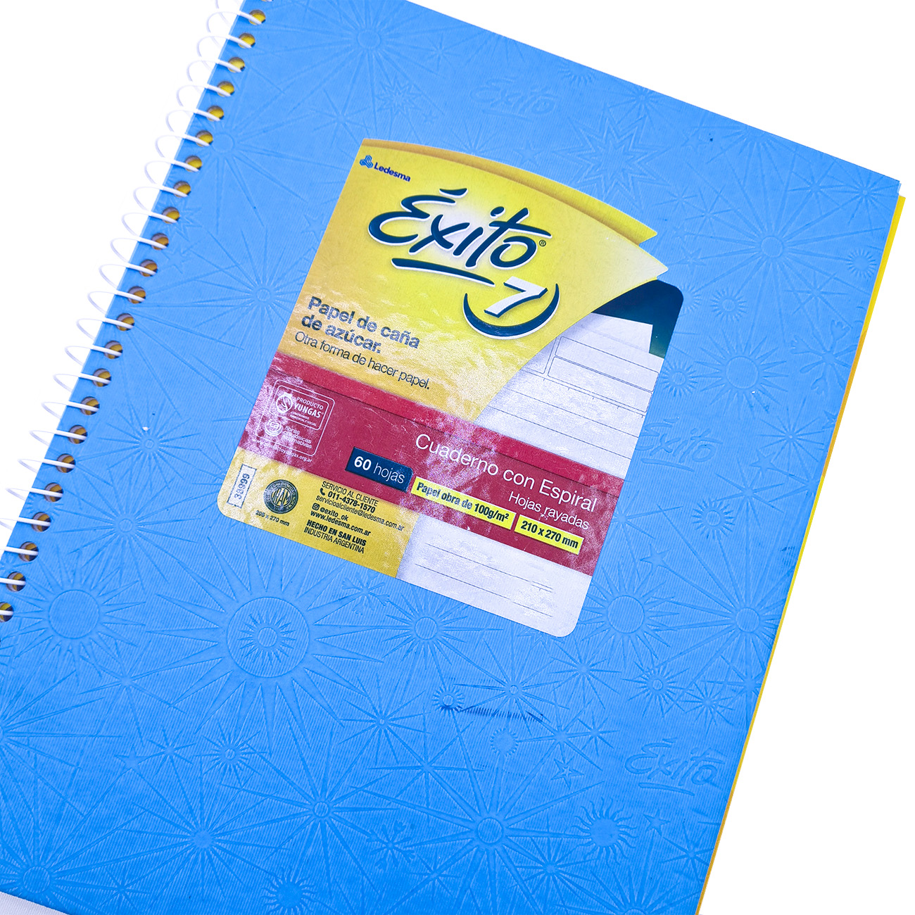 Cuaderno Éxito N°7 Tapa Dura Universo Turquesa 60 Hojas Rayadas - Imagen 3