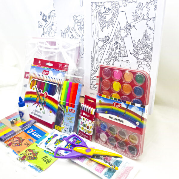 Full Kit Arte Niños Set Infantil + Dibujos Disney ABC - Imagen 4