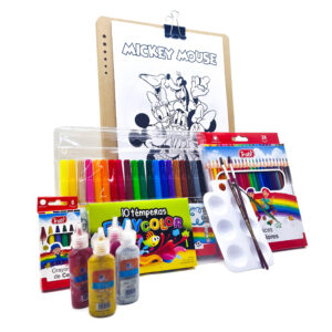 Simple kit de arte para niños + hojas para  pintar de mickey