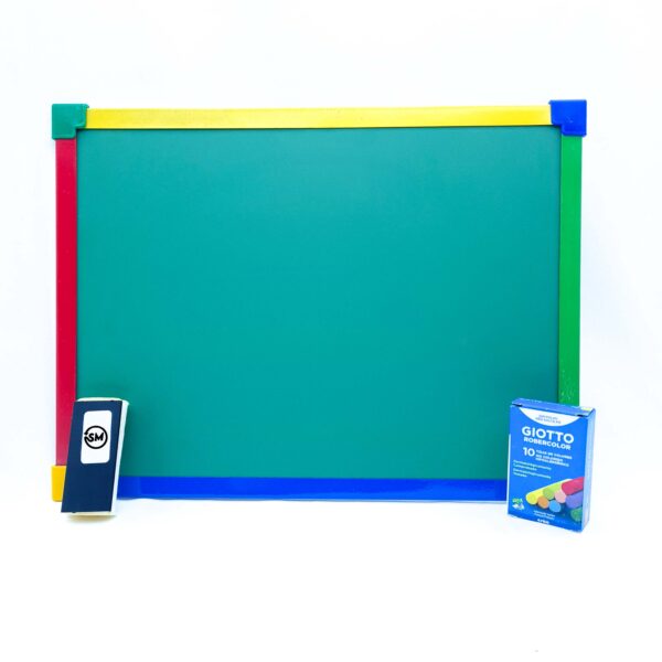 Pizarra Infantil Super Eco 40x60+10 Tizas De Colores+ Mini Borrador