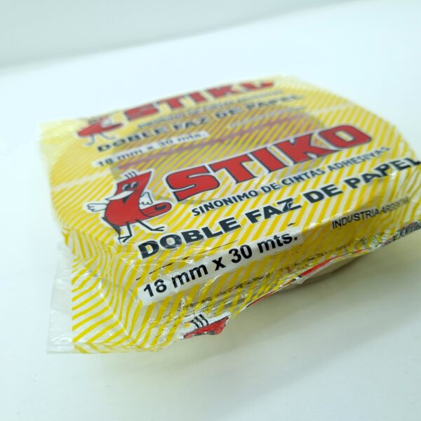 Cinta Adhesiva Stiko Doble Faz De Papel 18 mm x 30 mts.