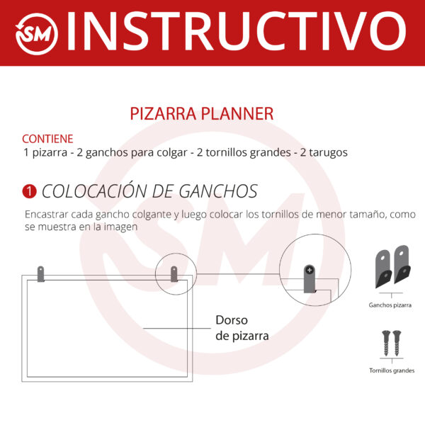 Pizarra Planner Mensual 40 X 60 Más Accesorios - Imagen 4