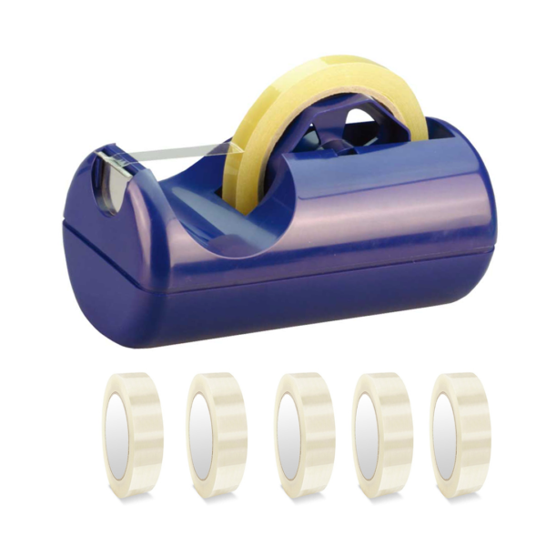 Combo Porta Rollo Grande + 5 Cintas Adhesivas 24x40 Mm