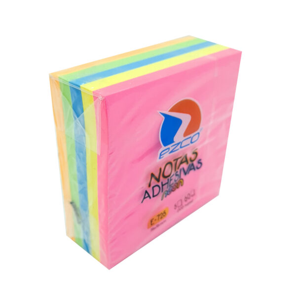 BLOCK ADHESIVO EZCO E-725 75X75 4 COL.NEON 300HS