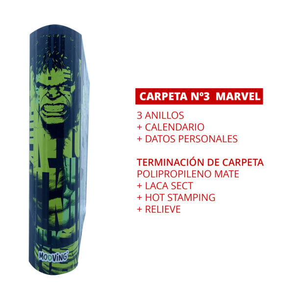 Carpeta N°3 Marvel Hulk Primaria Secundaria Mooving - Imagen 2