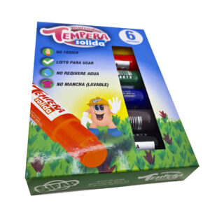 Temperas Marcador 6 Colores Lavable