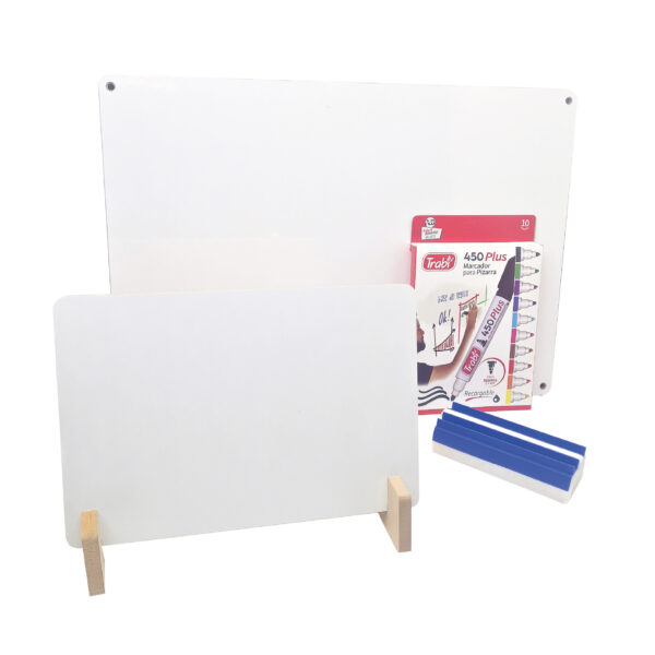 Combo Dos Pizarras Blancas (30x20-50x35) + Accesorios