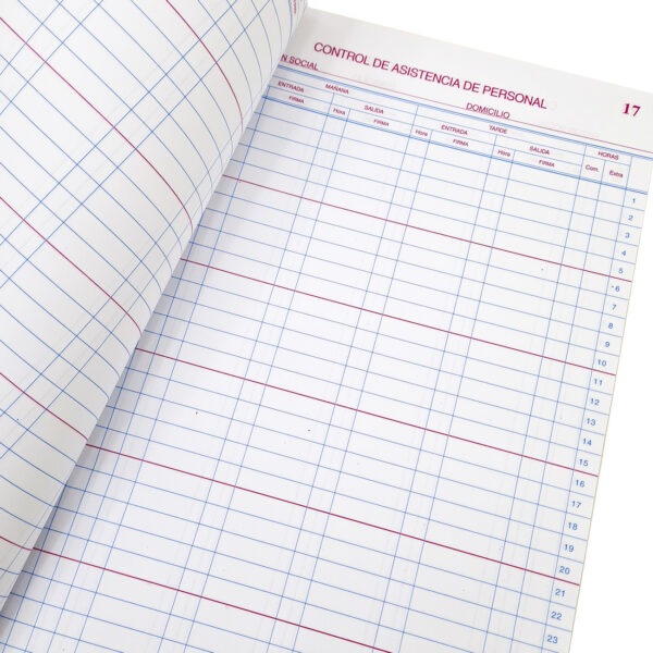 Libro Rayado Control de Personal  48 folios. - Imagen 2