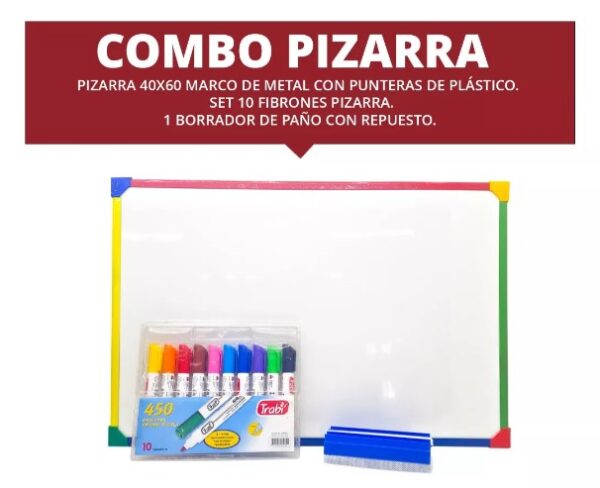 Kit Arte Niños Set Infantil Pizarra Pizarron 60x40 - Imagen 2