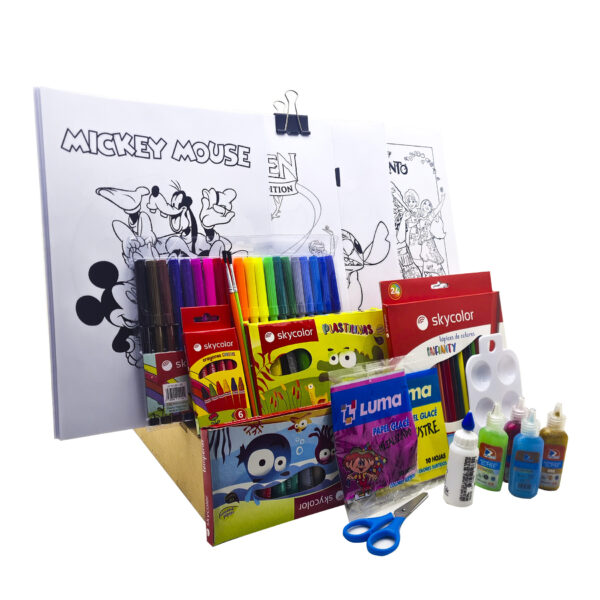 Kit Arte Set Infantil Valija Caja Atril Mega + Varios diseños