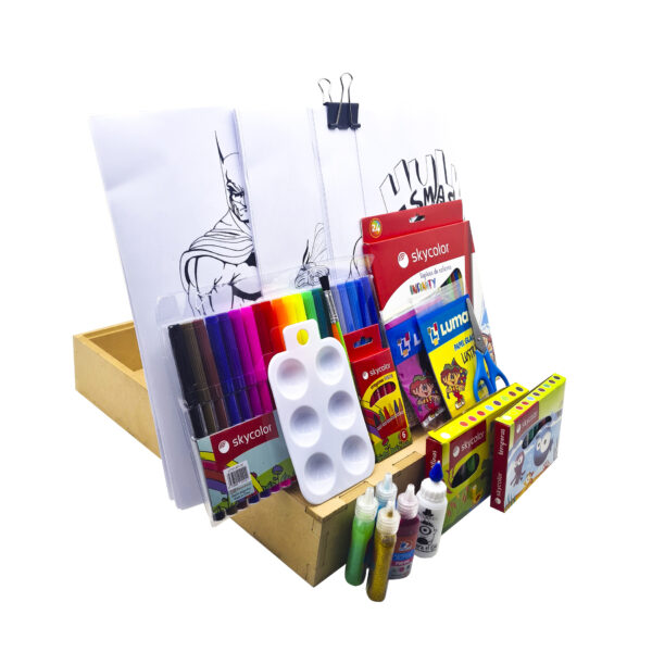 Kit Arte Set Infantil Valija Caja Atril Mega + Varios diseños - Imagen 2