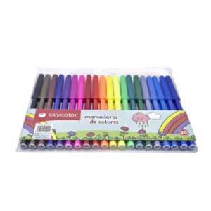 Marcadores/fibras De Colores Escolares X20 Unidades