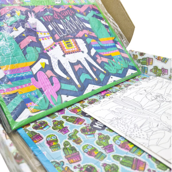 Rompecabezas 2 Puzzles Cactus Y Llamas X 48 Piezas + 4 Dib. - Imagen 3