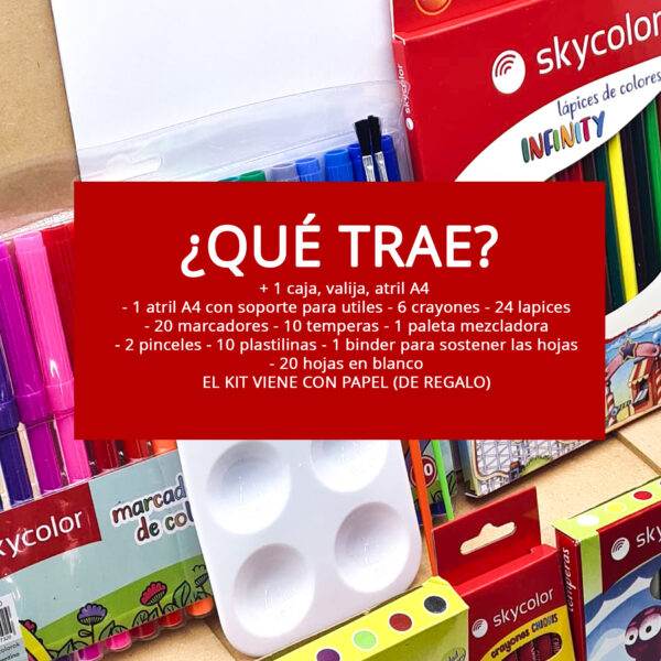 Kit Manualidades Caja Valija Atril De Arte Infantil Niños - Imagen 2