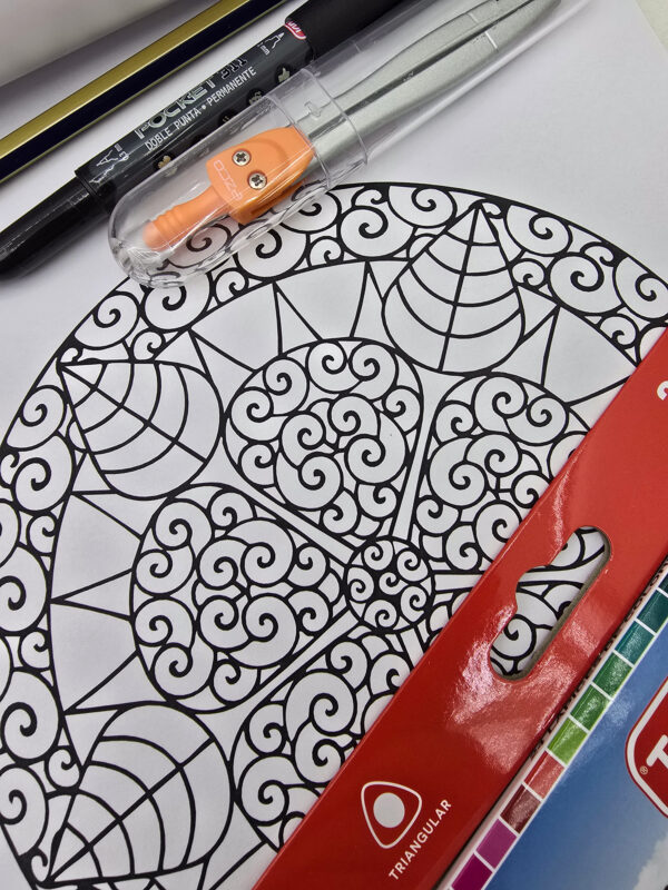 Set Kit Arte Mándalas Para Pintar Colorear Infantil Niños - Imagen 5