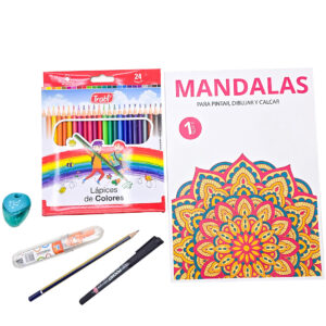 Set Kit Arte Mándalas Para Pintar Colorear Infantil Niños